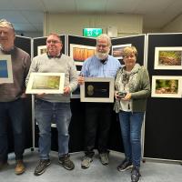 Tom Quinn, Ger Kavanagh and Patricia Donohue with Judge Podge Kelly